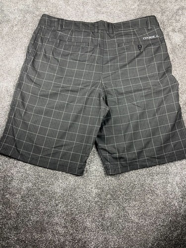 Bermudas de golf O'Neill para hombre delanteras planas negras a cuadros de 4 bolsillos - talla 38 W - Imagen 9 de 9