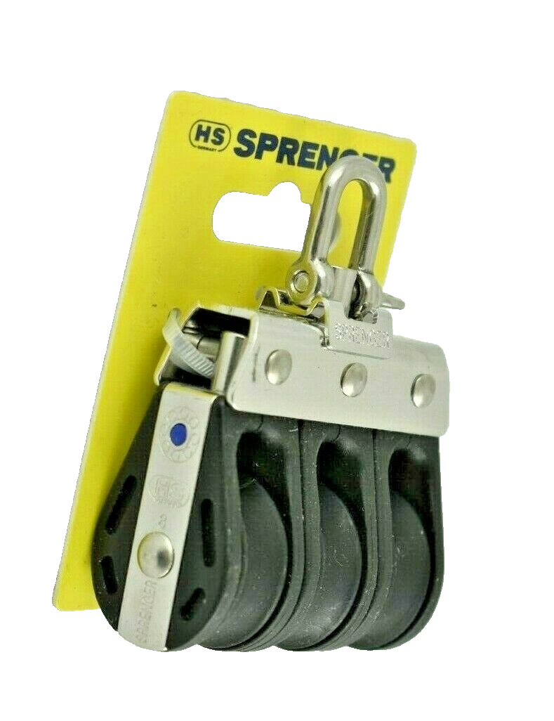 Sprenger S-Block Sliding Bearing 8mm 3 Sheaves, Swivel  35652 200 00