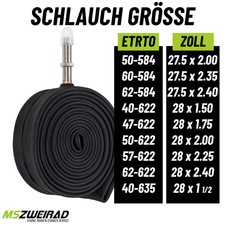 29 Zoll Fahrradschlauch – Passend Für 29x2,125 Bis 2,40, Presta Ventil FV48mm, 1 Stück