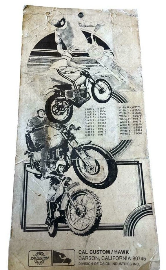 Nuevo de Lote Antiguo Cal-Cycle Hawk Adhesivo Negro Números 0,3,4,6 3 Piezas Por Paquete - Envío Rápido Foto 3 de 3