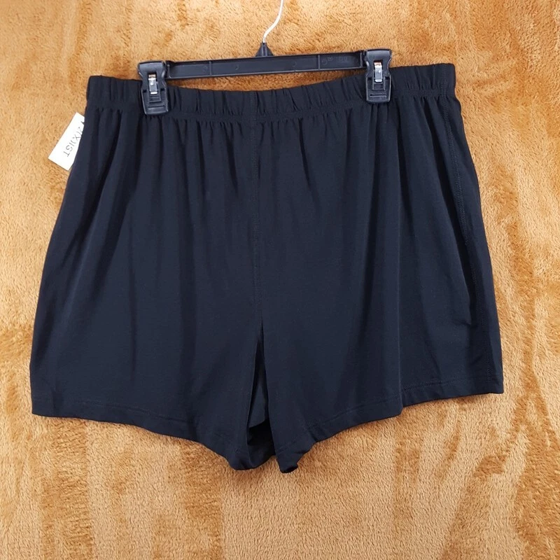 2XIST Shorts Boxer Masculino de Malha Extra Grande Preto Algodão Pima Sem Etiqueta Super Macio - Imagem 3 de 4