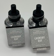 LOT OF 2 BATH BODY WORKS LAUNDRY DAY WALLFLOWER FRAGRANCE REFILL BULB PLUG IN