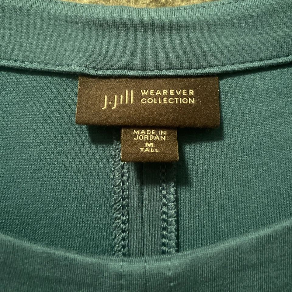 J Jill Pure Jill Tunic Top Womens M Tall Green Boxy Popover Blouse Lagenlook - Image 2 of 4