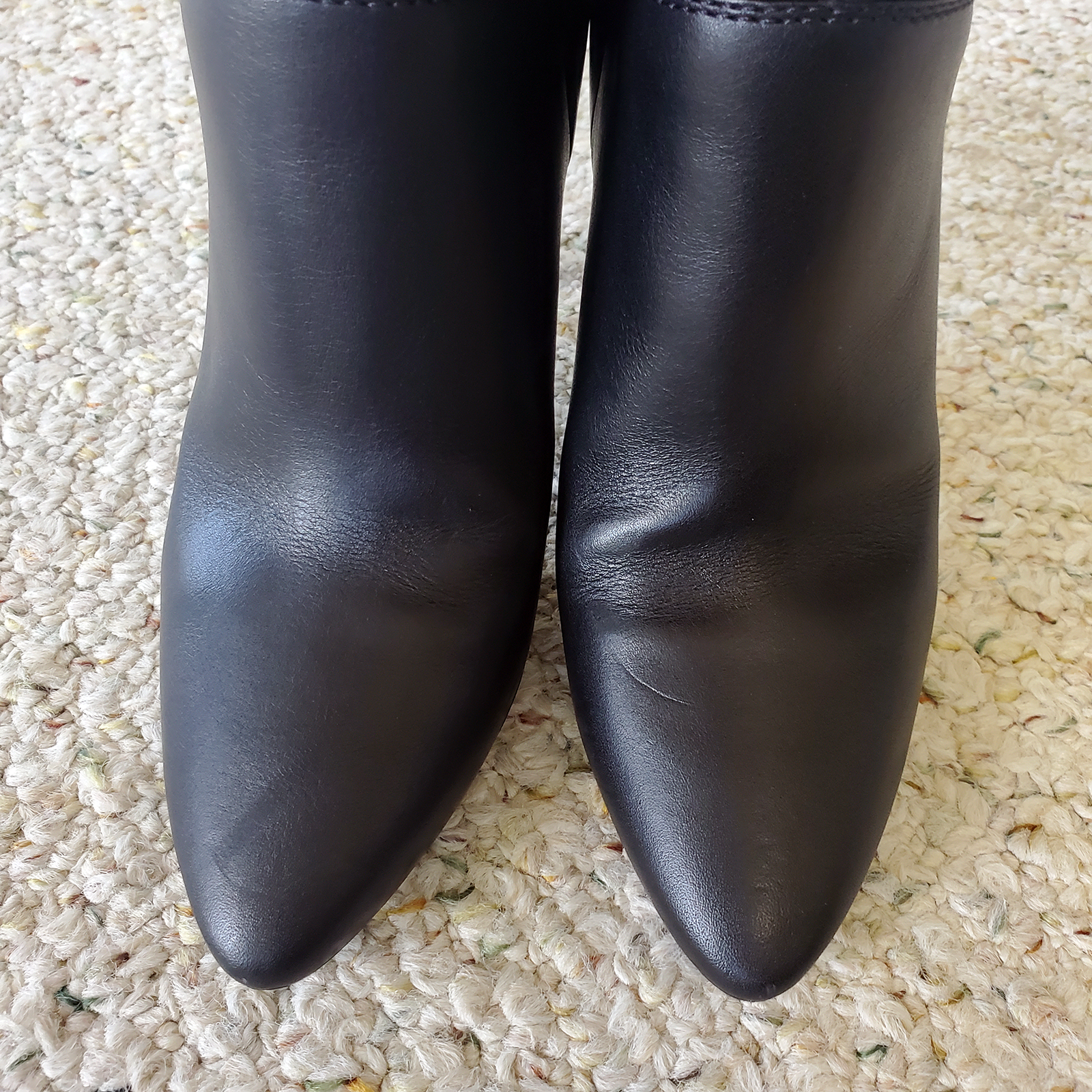 Stivali al ginocchio YSL Saint Laurent in pelle di vitello intrecciata Kim 90 neri taglia 39 (US 9)