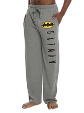 Mens Women NEW Gray Dc Comics Batman Pajama Lounge Pants Size S-XL