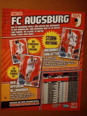 FC Augsburg bzw. Hertha BSC Berlin,Match Attax 2011/12,Fakten-Flyer,Topps 