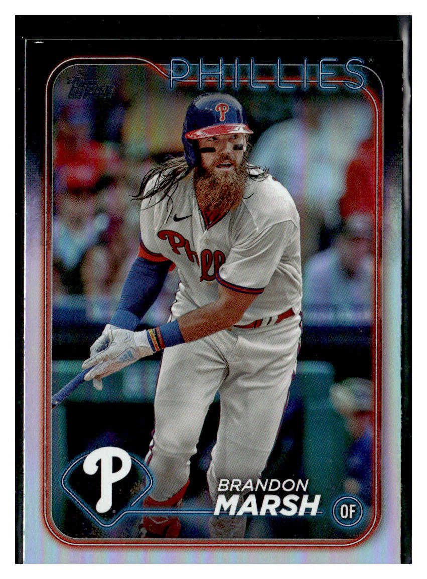2024 Topps Series 1 #71 Brandon Marsh Rainbow Foil Phillies