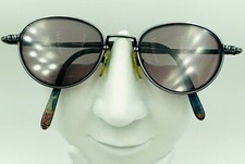 Vintage Jordache JD5 Antique Silver Metal Oval Sunglasses FRAMES ONLY