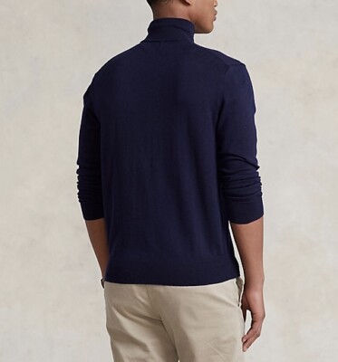 NWT Men's Polo Ralph Lauren Washable Wool Turtleneck Sweater