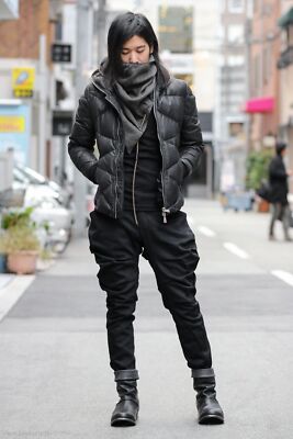 10Sei0otto Black Guidi Leather Overlock Puffer Down Jacket