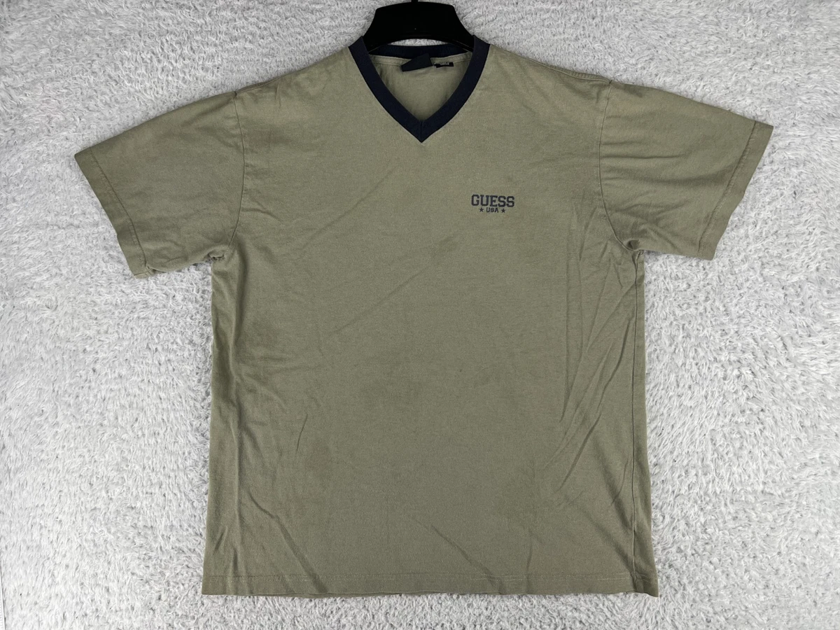 Olive green store guess shirt