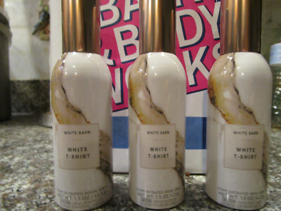 *NEW* 3 Bath & Body Works White Barn White T Shirt Concentrated Room Spray