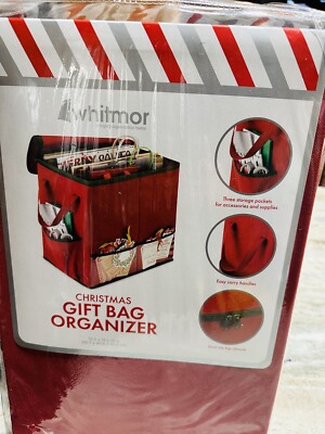 Whitmor Christmas Gift Bag Organizer Handles