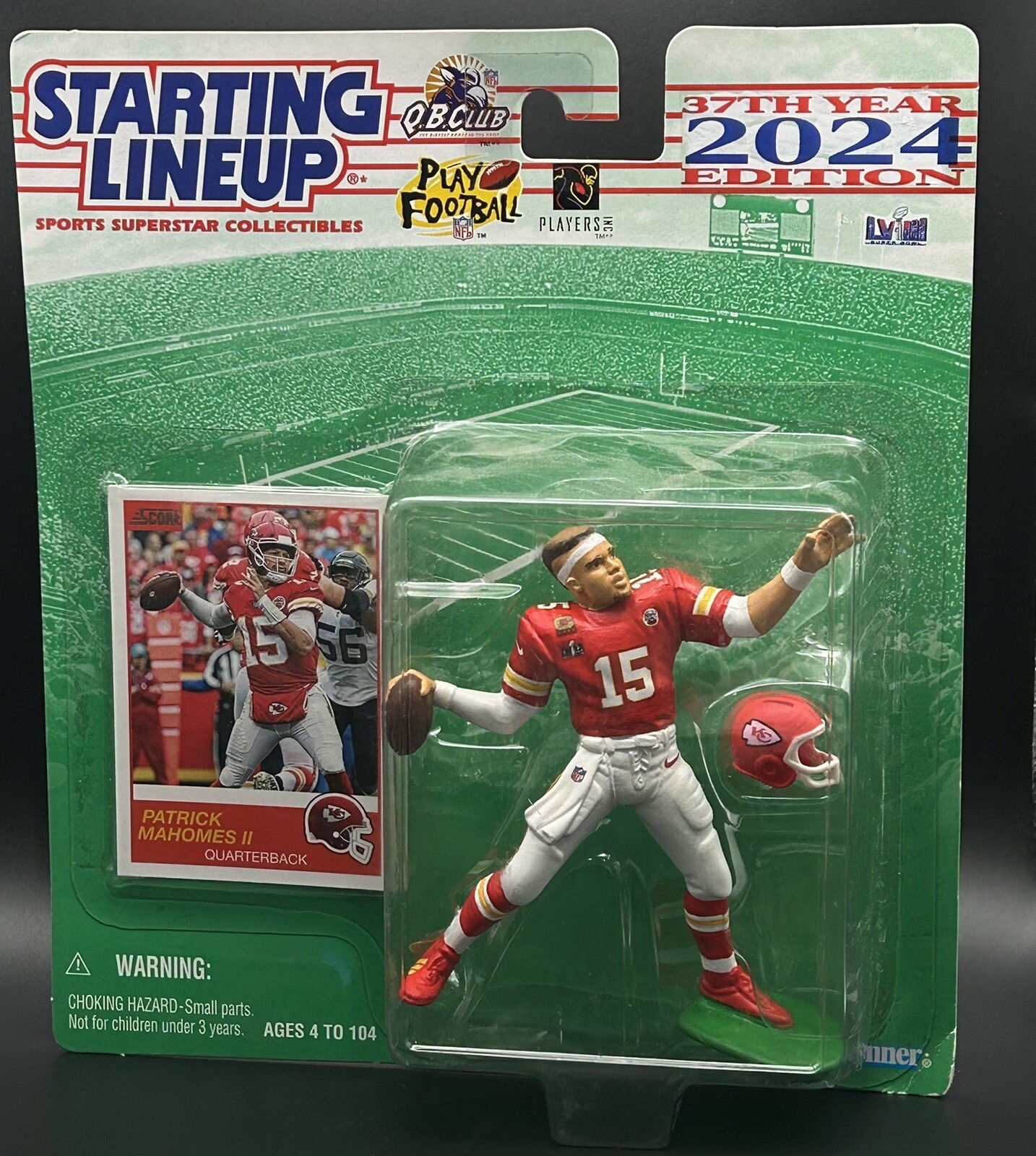 Custom SBLVIII Kansas City Chiefs Patrick Mahomes Starting Line Up