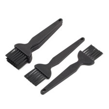Plastic Flat Handle Anti Static ESD PCB Circuit Board Cleaning Brush Black 5pcs