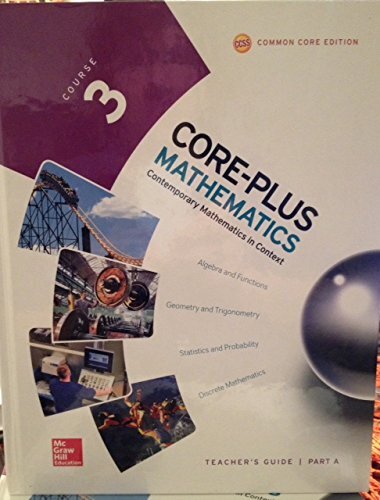 Core Plus Mathematics Course 3 Teacher s Guide Part A 76658015 EBay