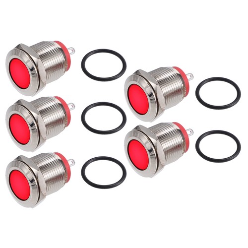 Lot 5 Voyants LED QUARKZMAN 16mm 230V - Pour Tableau De Bord, Blanc, étanche IP66