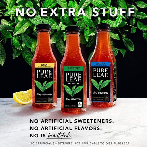 Pure Leaf Iced Tea, Unsweetened Black Tea, 18.5 Oz Bottles (12 Pack) - Picture 5 of 6