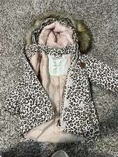 KULING Toddler Leopard Val Thorens Parka In Beige 92Cm