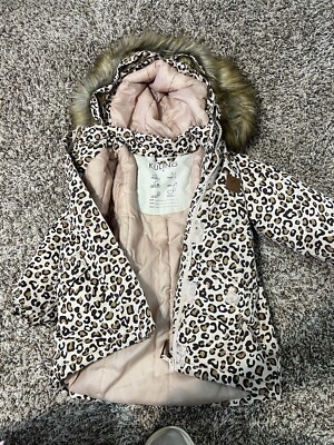 KULING Toddler Leopard Val Thorens Parka In Beige 92Cm