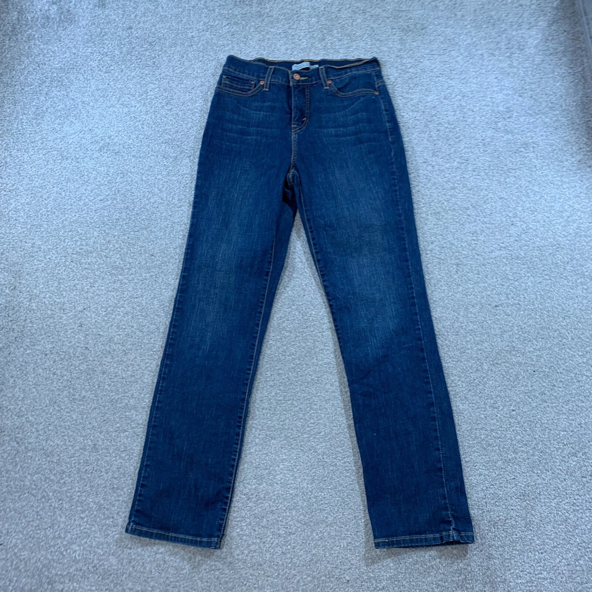 LEVI S 512 Jeans Womens 28 Inch Waist 32 Inch Leg High Rise Blue Straight