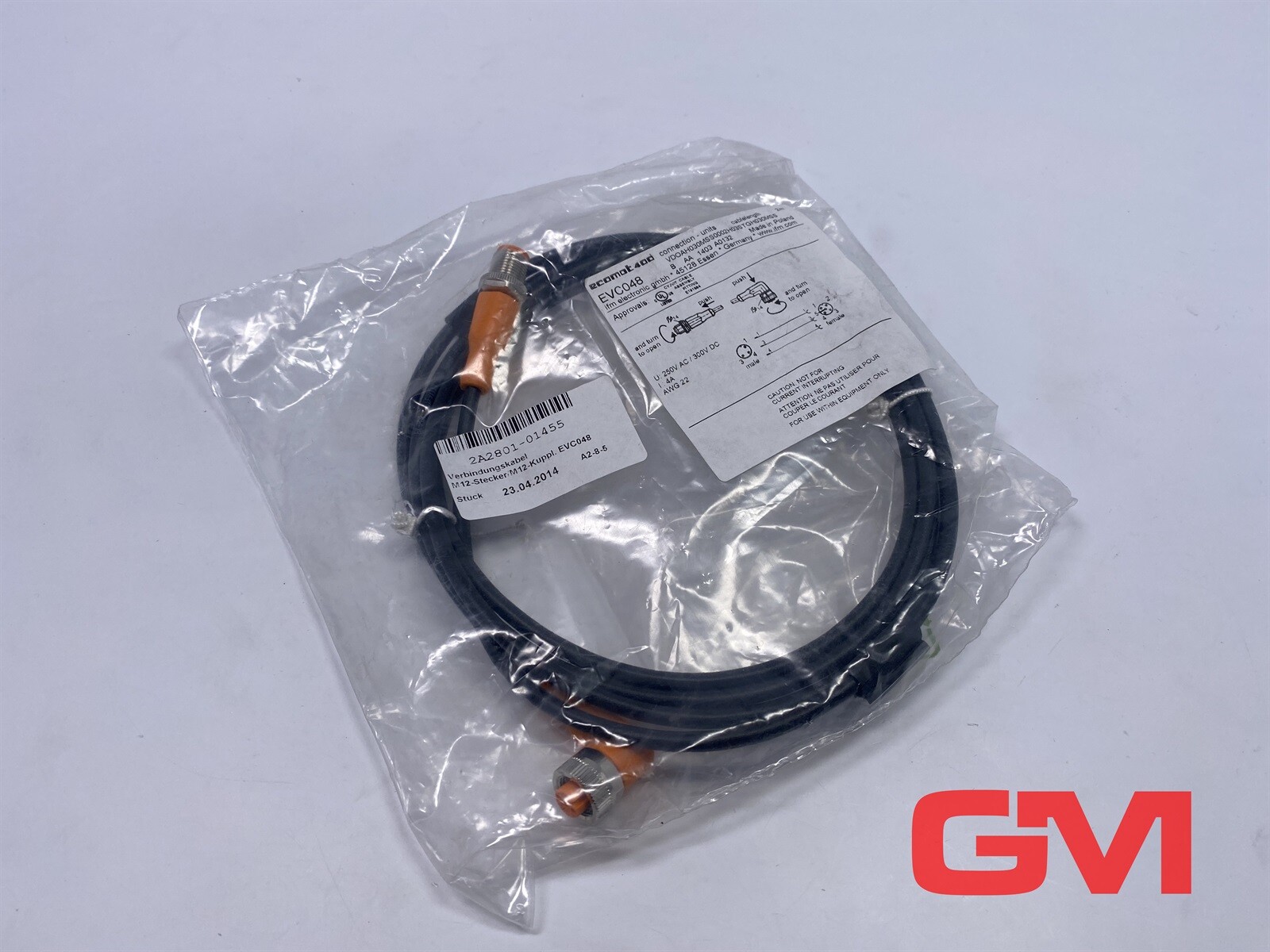 Ifm Connection Cable Evc048 Cable M12 Pur 2m Vdoah030mss0002h03stgh030mss