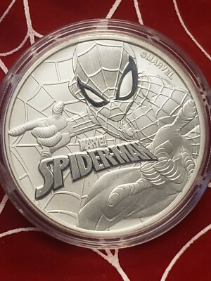 Buy 2017 Tuvalu Spider-Man 🕸👀 1 Oz 🔑Marvel Silver Trading Coin