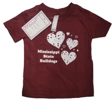 Two Feet Ahead Baby Newborn Mississippi State Bulldogs T-Shirt TEE 12 Months New