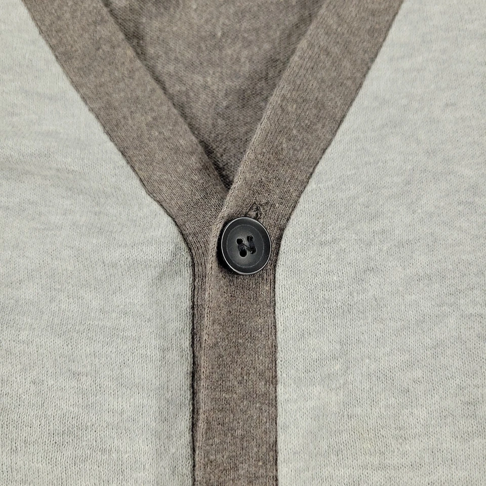 AllSaints свитер мужской маленький серый синий вязаный кардиган v-образным вырезом кнопка длинным рукавом - Изображение 3 из 4