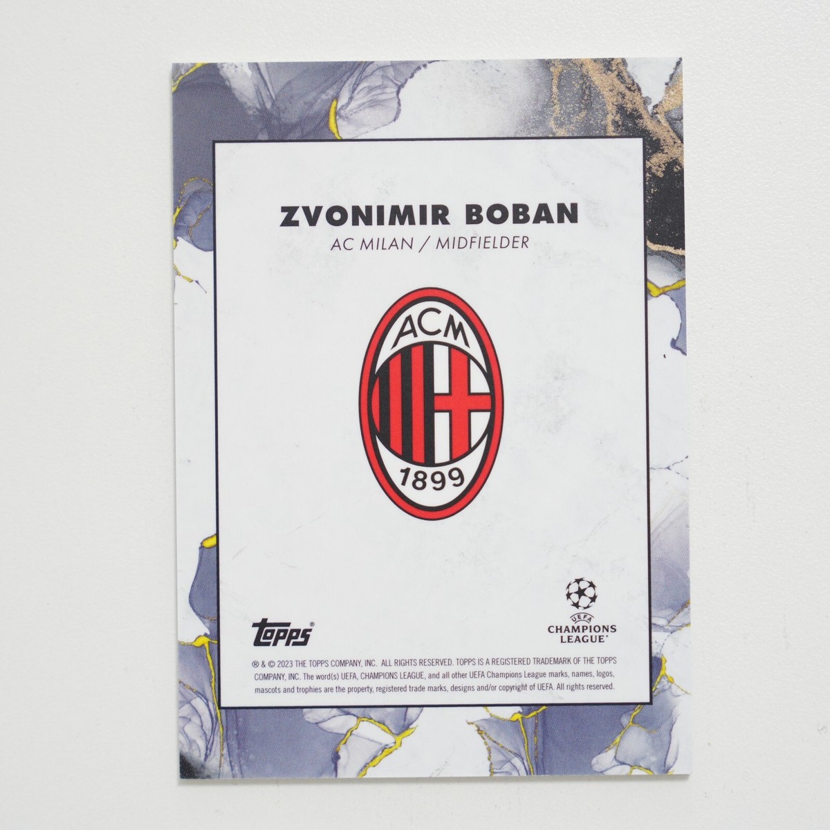 topps inception ZVONIMIR BOBAN サイン 2022-23 Topps Inception UEFA CHAMPIONS LEAGUE Zvonimir Boban