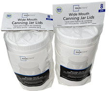 Canning Plastic Jar Lids Reusable Wide Mouth Lot of 2 8 Packs Mainstays BPA Free