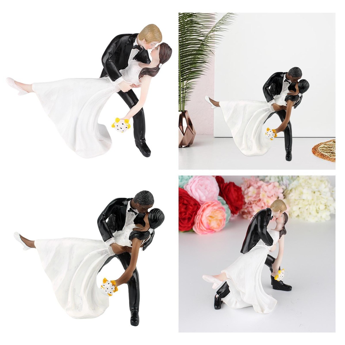 High Five Bride And Groom Toppers Funny Ideal Size Wedding Cake