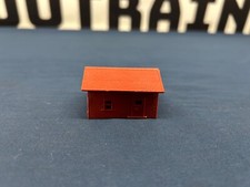 Unbranded N Scale Single Story Tiny Brick House Building Red T 