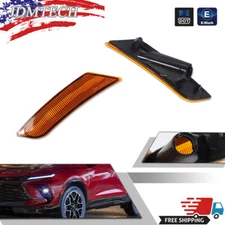 Amber Front Bumper Side Marker Lights For 2013 2014 Cadillac ATS & 2017-2024 XT5