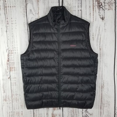 Barbour Bretby Gilet Black XL Men's Puffer Vest Jacket EUC