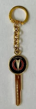 VINTAGE PONTIAC GOLD PLATED COLORCREST BLANK KEY 1960's