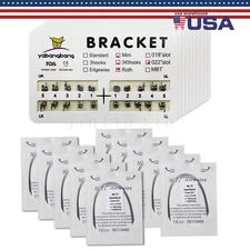 Dental Orthodontic Braces Brackets Metal Mini MBT Roth.022 Hook345/Arch Wires
