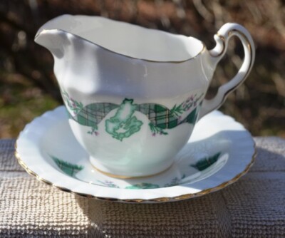 ROYAL ADDERLY FINE BONE CHINA CAPE BRETON ISLAND CREAMER AND SAUCER