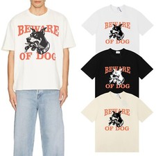 NEW RHUDE Men Women Printing Puppy Cotton Short Sleeve POLO T-Shirt SZ:S-XL