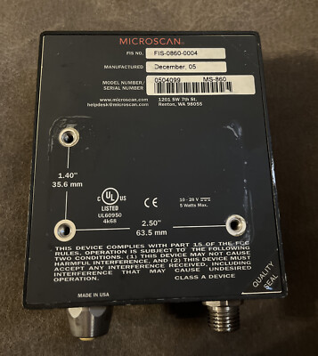 MICROSCAN MS-860 BARCODE SCANNER READER FIS-0860-0004