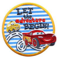 "Disney Cars Lightning Mcqueen \" Lassen Die Abenteuer Begin \" Bestickt Applique"