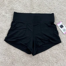 Active Life Womens Shorts S Black Stretch Short Shorts Elastic Waist NWT