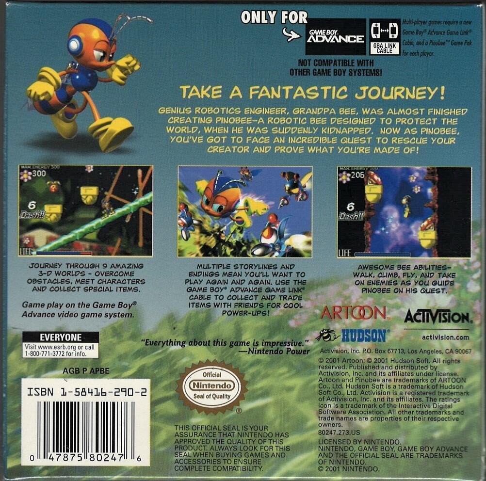 Pinobee: Wings of Adventure - Game Boy Advance | eBay Pinobee: Wings of Adventure - Game Boy Advance | eBay