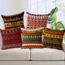Set of 5 Decorative Hand Made Jute Throw/Pillow Cushion Covers - 16 X 16 INCH 