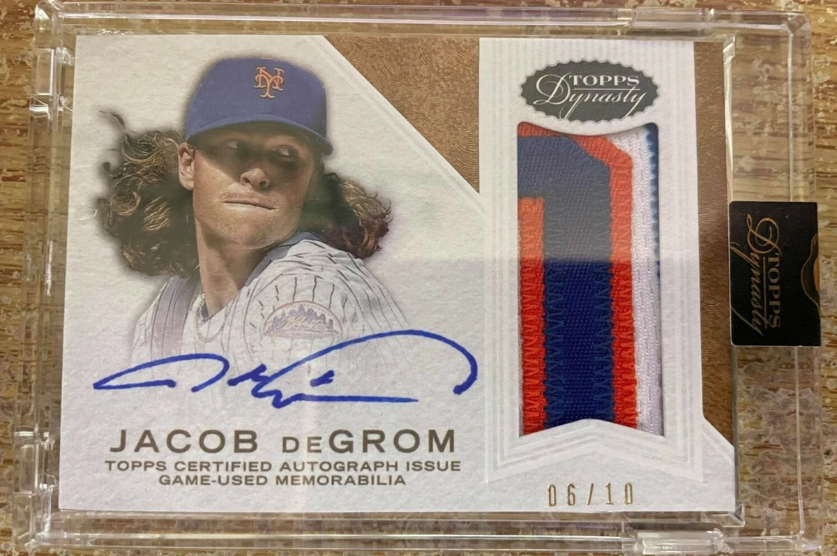2016 Topps Dynasty Jacob DeGrom Patch Auto 6/10 Game Used Letterman Patch