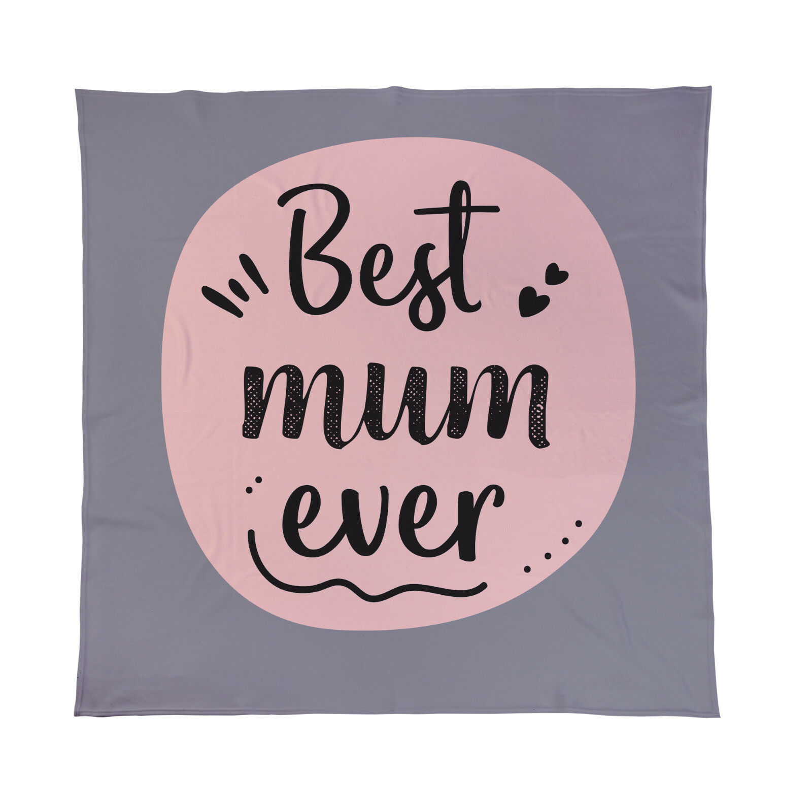 Best Mum Ever Grey & Pink Design Soft Fleece Throw Blanket Mother's Day