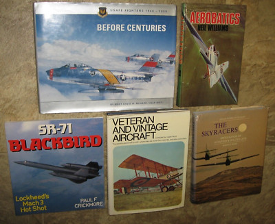 5 books- SR-71, USAF Fighters 1948-59', Aerobatics, Vintage Aircraft, Skyracers
