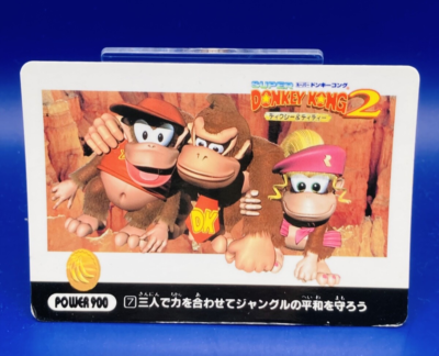 SUPER DONKEY KONG 2 Card No.7 Diddy Dixie Donkey MADE IN JAPAN