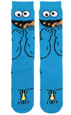 COOKIE MONSTER - SESAME STREET - CREW SOCKS - BRAND NEW  LICENSED - CR7CGN