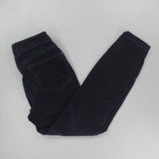 Anthropologie Pilcro High Rise Skinny Button Front Blue Corduroy Pants Size 27